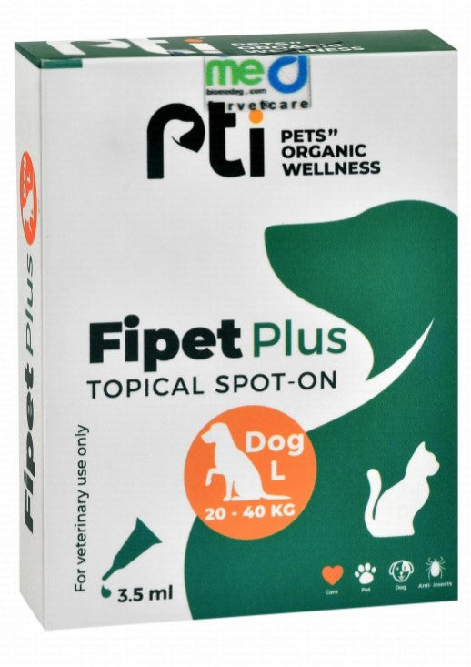 PTI Fipet Plus Topical Spot-On Solution for Large Breed Dogs (20-40kg)