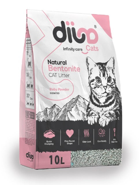 Dija Eco-Friendly Natural Bentonite Clumping Litter Baby Powder Scent 10L