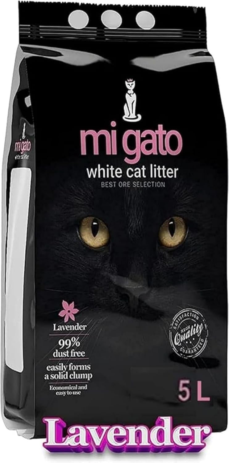 Mi Gato White Clumping Cat Litter Lavender Scent 5 kg