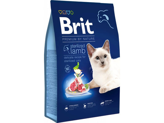 Brit dry food with lamb for sterilized cat 1.5k