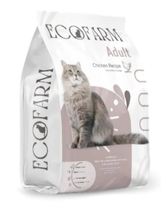 Ecofarm Dry Food with Chicken for Adult Cats18 kg