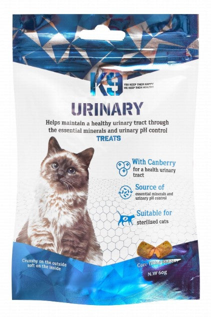 K9 Urinary Treats with Cranberry Extract for Sterilized Cats 60 gr