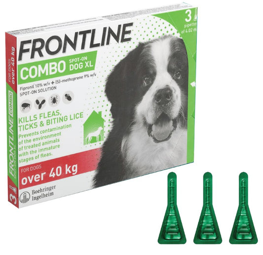 Frontline Combo Spot-On Flea Tick & Biting Lice Dog Solution for XL Dogs (Above 40kg)