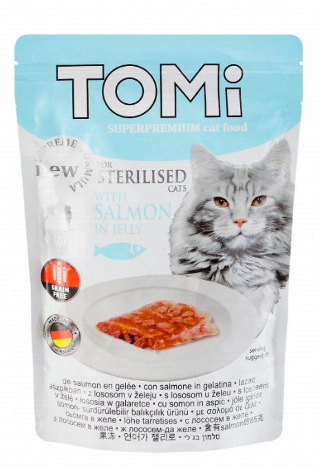 tomi wet food with salmon for sterilized cat 85gr