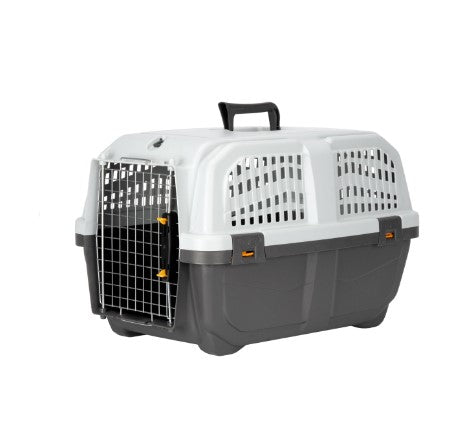 Skudo IATA 6 Gray & White Pet Carrier Crate (92x63x70cm)1 pcs