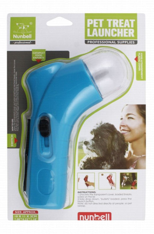 Nunbell Blue Treat Launcher Pet Toy (18x11x3cm)
