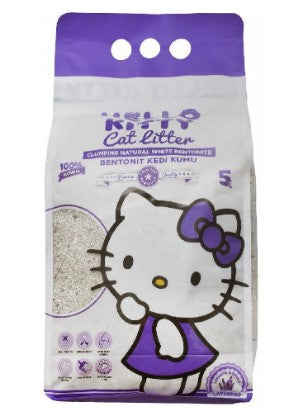 Hello Kitty White Bentonite Clumping Cat Litter Lavender Scent 5L