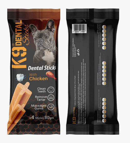 k9 dental sticks with chicken for dogs 80gm