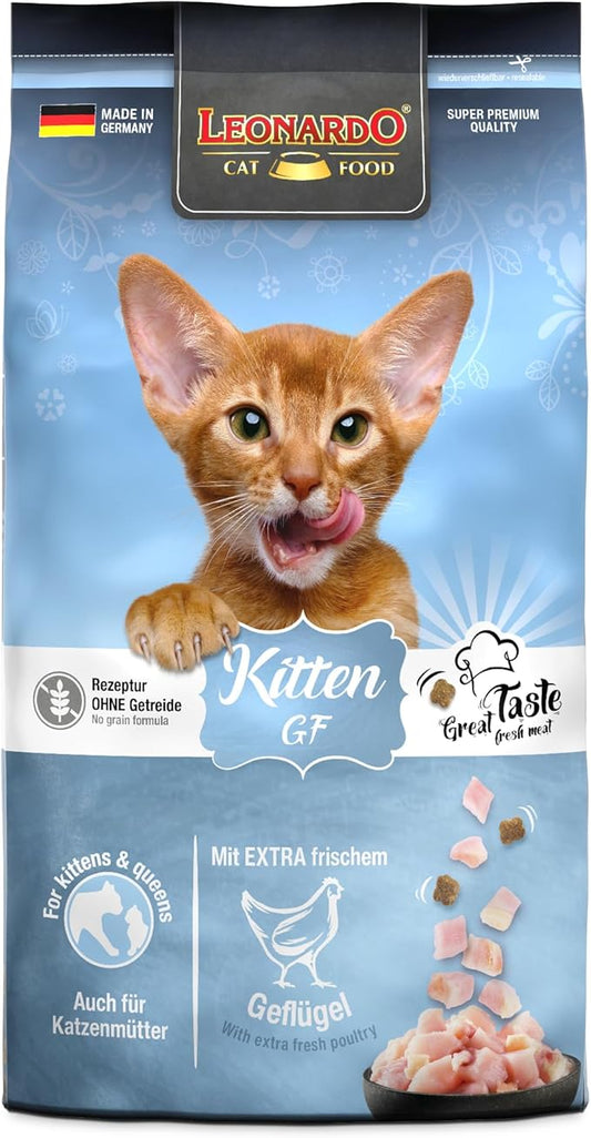 Leonardo GF Dry Food with Poultry for for Kittens Pregnant & Nursing Cats (0-12 Months) 1.8KG
