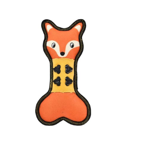 Naomi Pet plush orange fox bone toy