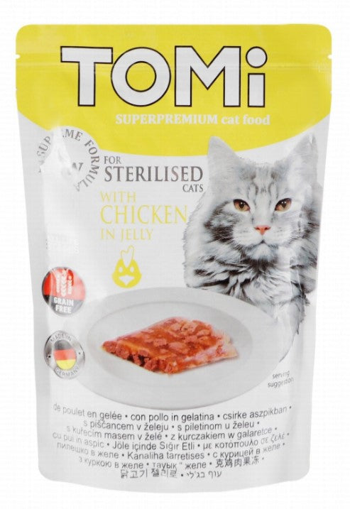 tomi wet food with chicken for sterilized cat 85gr