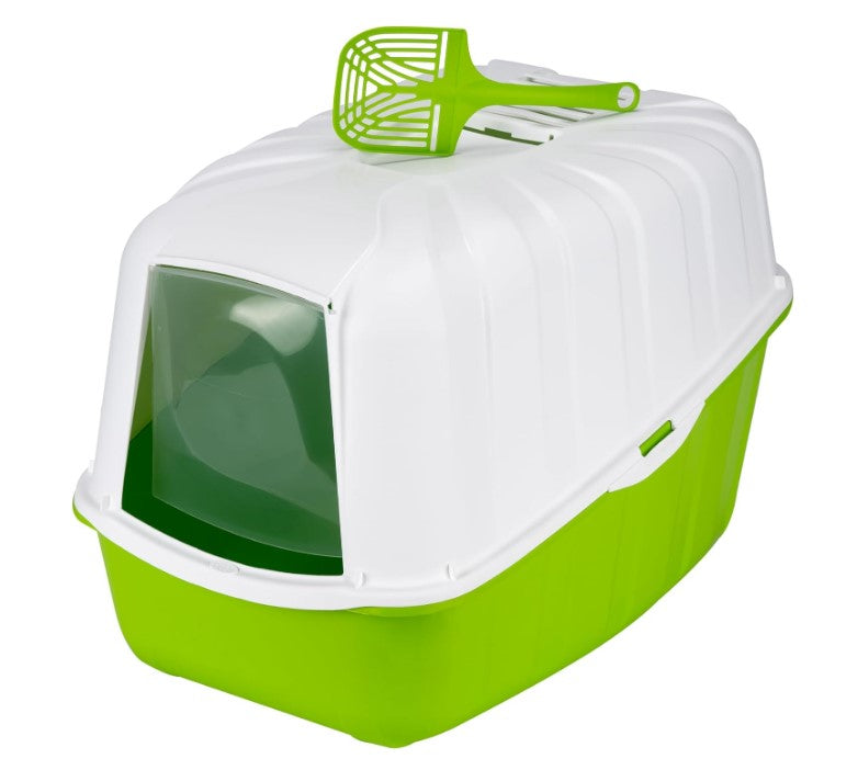 MPS Netta Maxi Green & White Cat Litter Box (66x49x50cm) with Scoop1 set