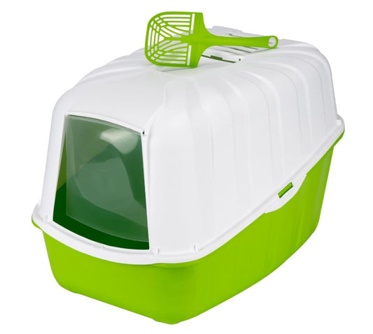 MPS Netta Maxi Green & White Cat Litter Box (66x49x50cm) with Scoop1 set