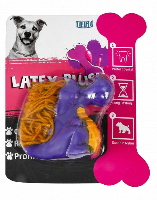 Orgo purple&orange Latex Crocodile Plush Dog Toy