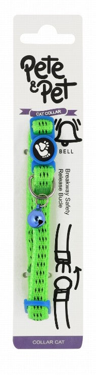 Pete & Pet Blue & Green Cat Collar with Bell