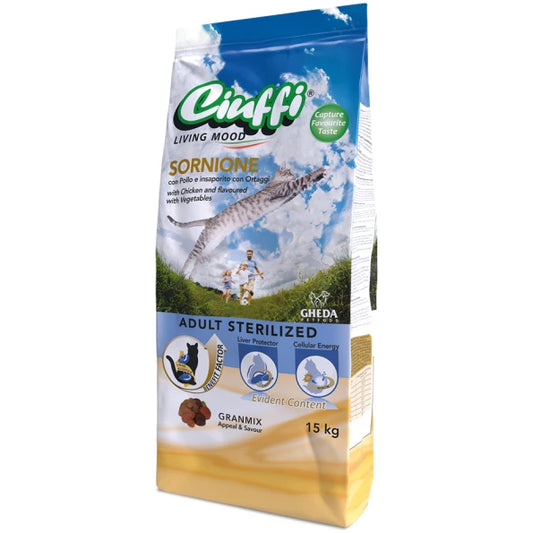 Ciuffi Dry Food for sterilized Cats 15kg