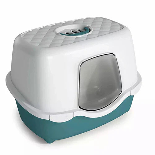Stefanplast White & Green Cat Litter Box (56x39x39cm)