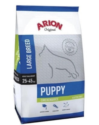 Arion Dry Food with Chicken & Rice for Large Breed Puppies (25-45kg) 3KG