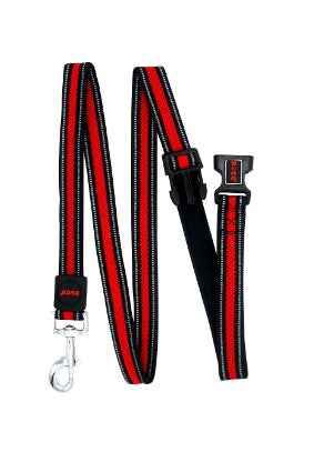 Doco Medium to Large Black & Red Mesh Leash (180x2.5cm)