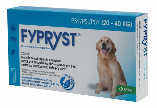 Fypryst 268mg Fipronil Anti-Flea  Tick & Lice Spot-On Solution for Large Dogs (20-40kg)