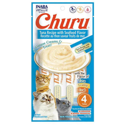 Inaba Churu Creamy Tuna Cat Treat Seafood Flavor