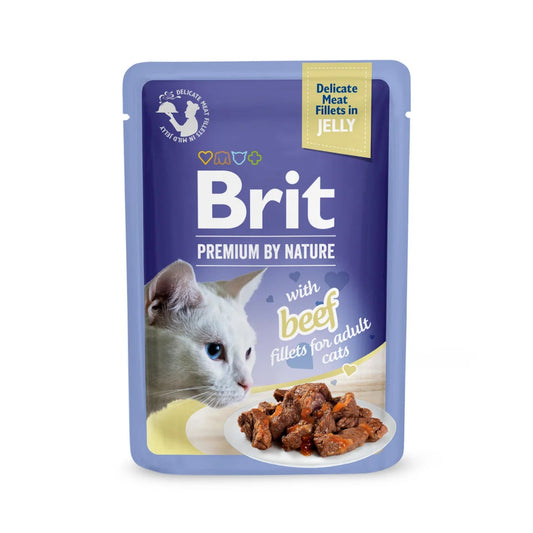 Brit wet food with beef for cats 85g