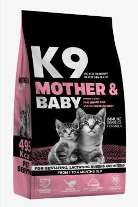 K9 Dry Food with Vitamins for Mother & Baby Cats (1-4 Months) 500gm