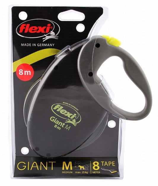 Flexi Medium Black 5m Retractable Tape Leash for Dogs (Up to 25kg)