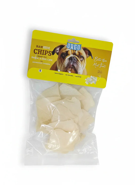 orgo Rawhide chips small treats for dog