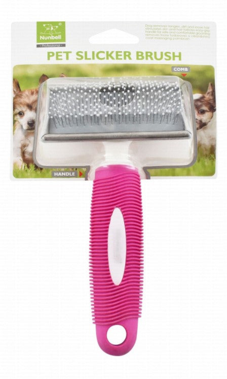 Nunbell Large Pink Pet Slicker Brush