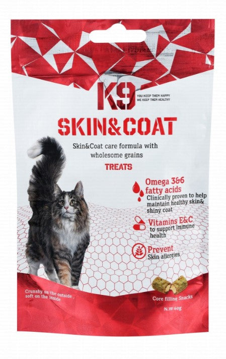 K9 Skin & Coat Cat Treats with Grains 60gr