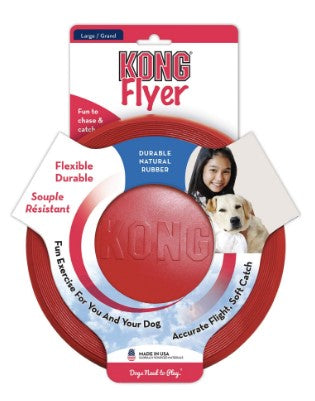 Kong Flyer Red Flexible & Durable Frisbee for Small Dogs1 pcs