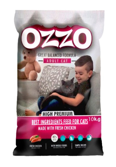Ozzo Dry Food with Chicken for Sensitive Adult Cats 10kg