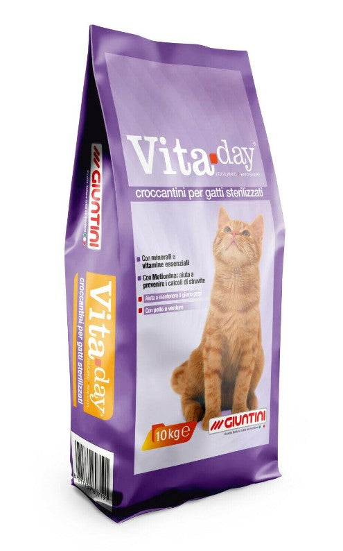 Vita Day Dry Food with Chicken & Vegetables for Sterilized Cats 10kg