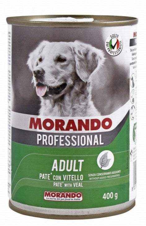 Morando Professional Wet Food Pate with Veal for Adult Dogs