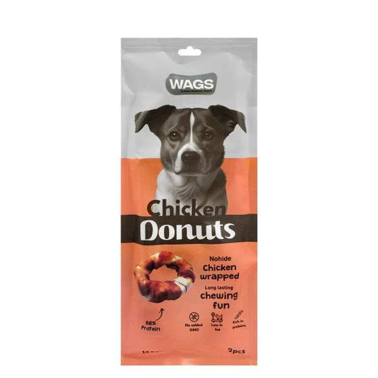 Nunbell Donut Training Treat Wrapped with Chicken for Adult Dogs 2pcs
