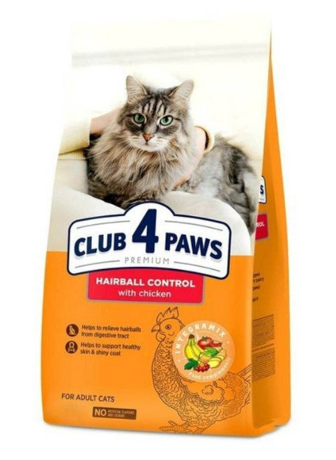 Club 4 Paws Hairball Control Dry Food with Chicken for Adult Cats 2k