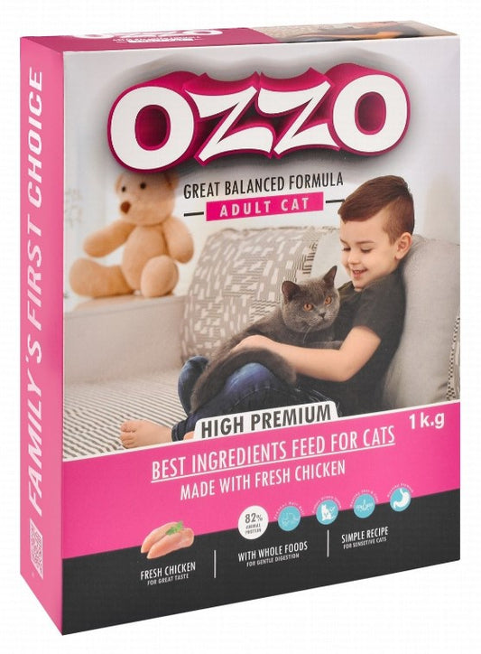 Ozzo Dry Food with Chicken for Sensitive Adult Cats 1kg