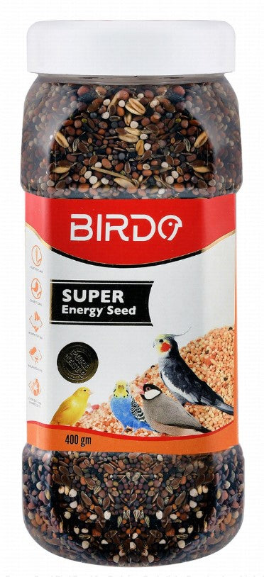 Birdo Super Energy Seed Bird Food for Budgies  Cockatiels  Canaries  Lovebirds & Parakeets400 gr