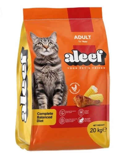 Aleef Dry Food with Chicken & Corn for Adult Cats (1+ Years)20k