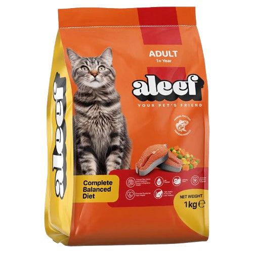 Aleef Dry Food with salmon for Adult Cats (1+ Years)1 kg