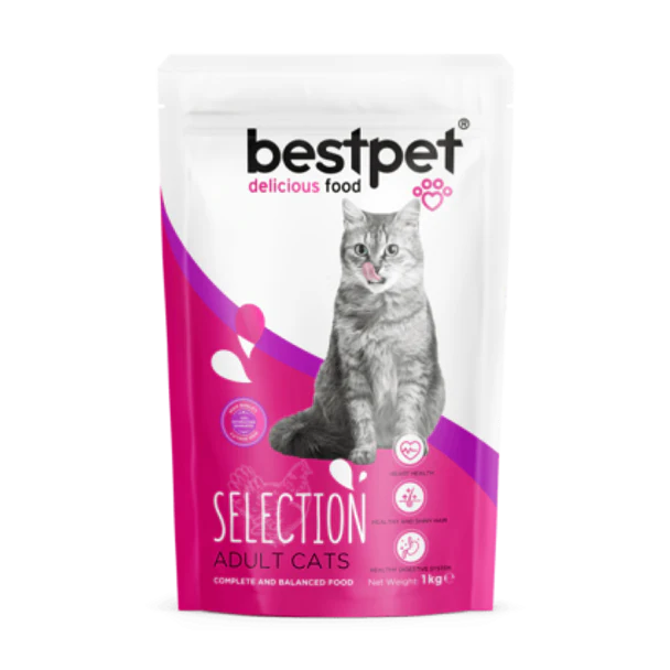 Bestpet dry food selection for adult cat 1kg