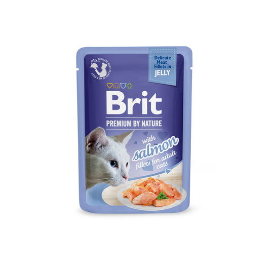 Brit wet food with salmon for cats 85g