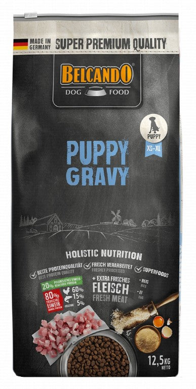 Belcando Dry Food with Poultry & Gravy for XS to XL Puppies 12.5kg