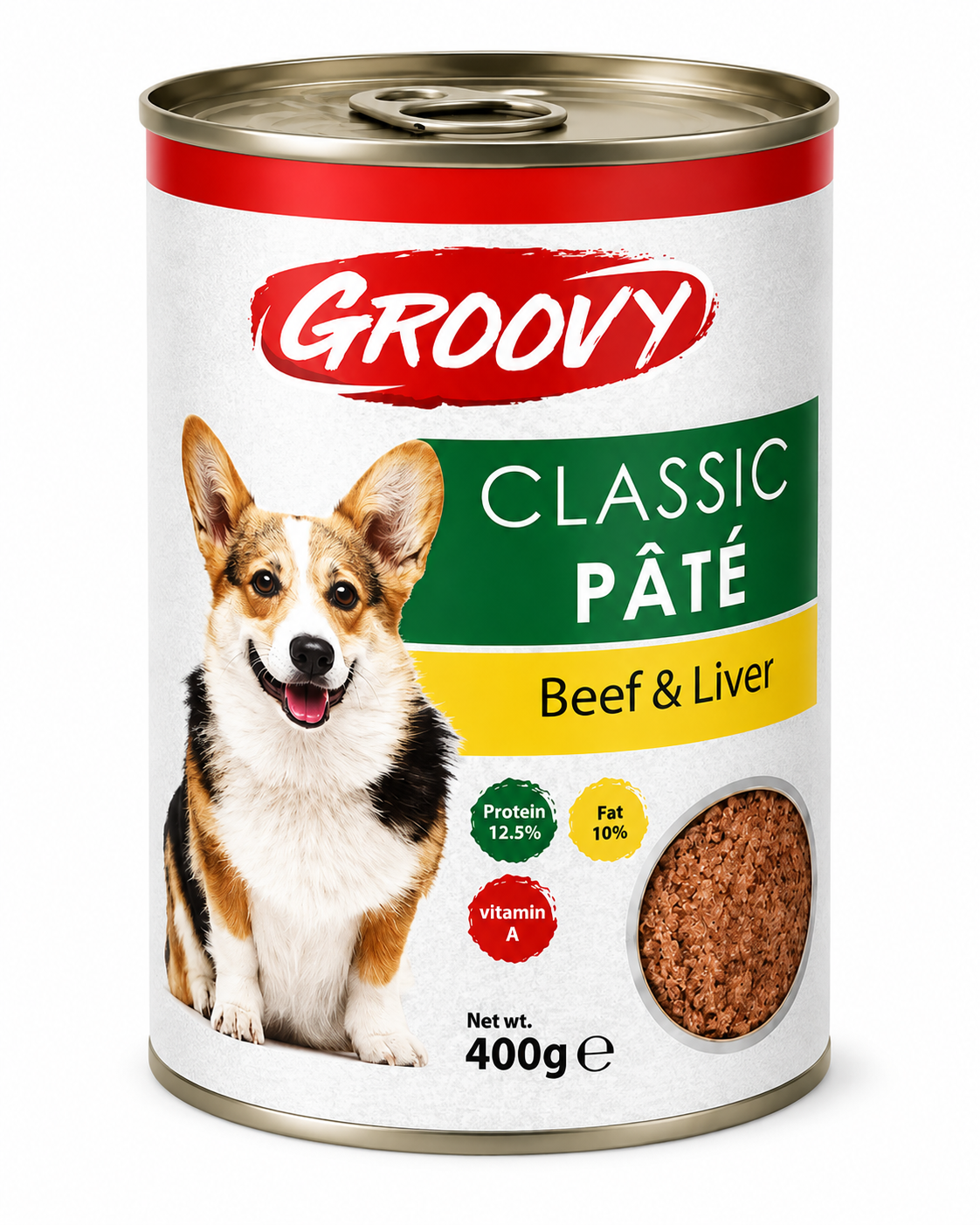 Groovy Classic Dog Pate with Beef & Liver 400 gr