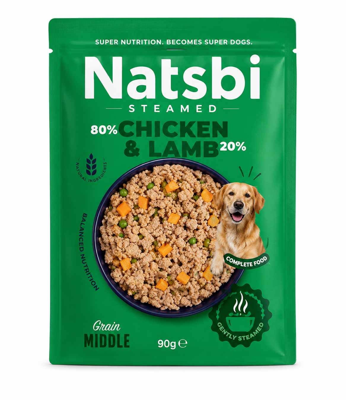 Gosbi natsbi with chicken&lamb for dog 200gm