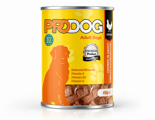 Prodog wet food chunks with chicken for adult dog
