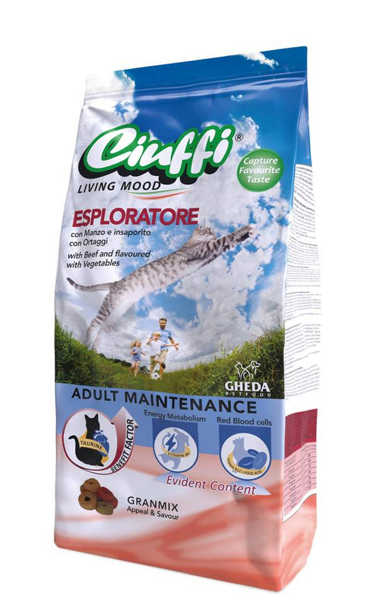 ciuffi dry food with beef for cat 15kg