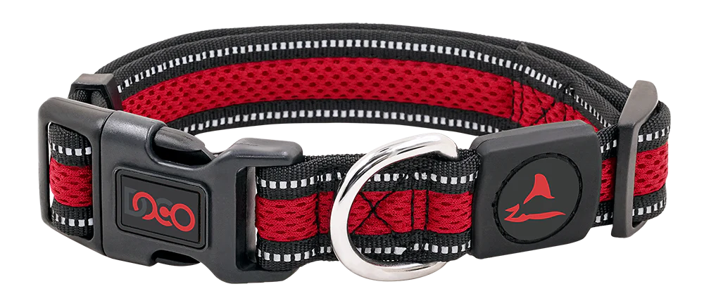 DOCO dog collar small athletica mesh red & black (28-40x2.0cm)