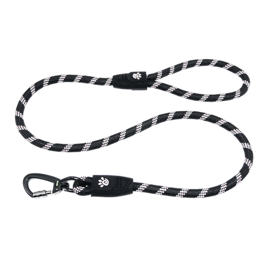DOCO dog Leash large reflective black & white (150x1.3cm)